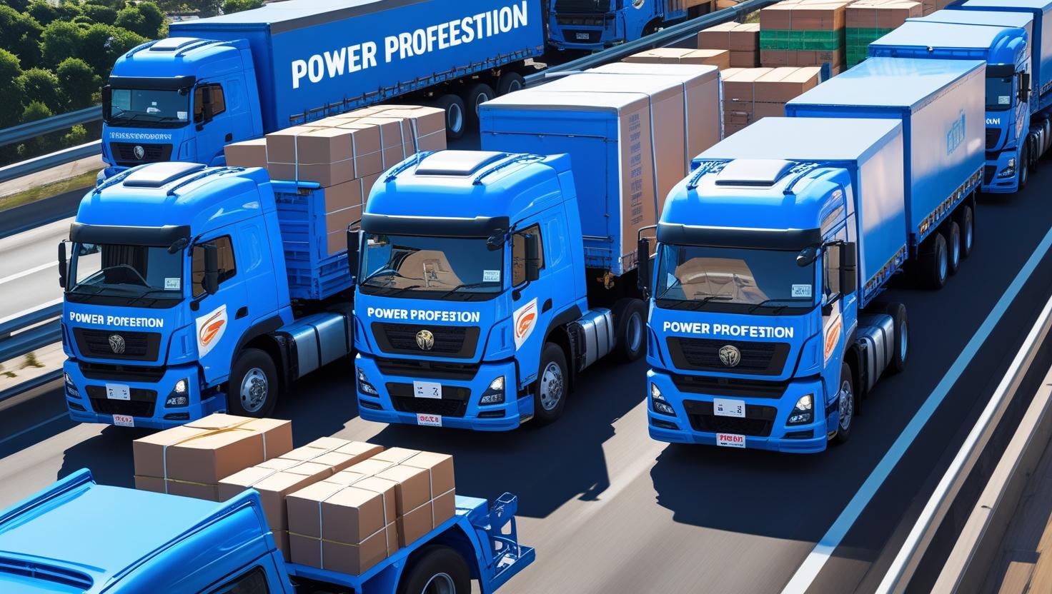 Blue Straight Truck